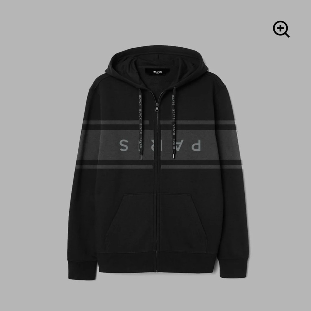 Men’s Blvck Stripped Zipped Hoodie Paris zip up hoodie size XXL NWT